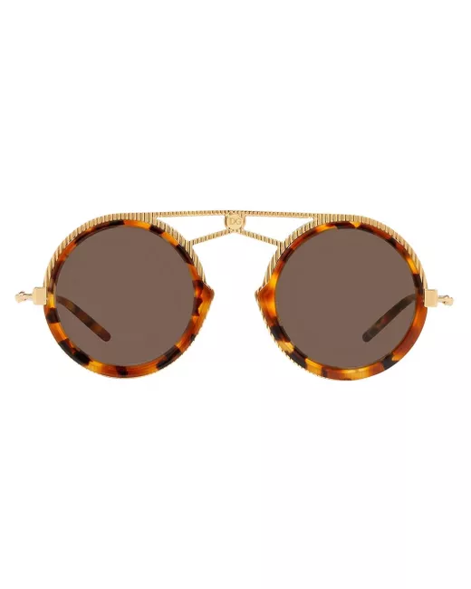 Dolce & Gabbana tortoiseshell aviator frame sunglasses