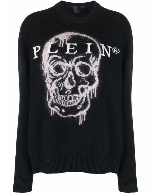 Philipp Plein intarsia-knit skull jumper