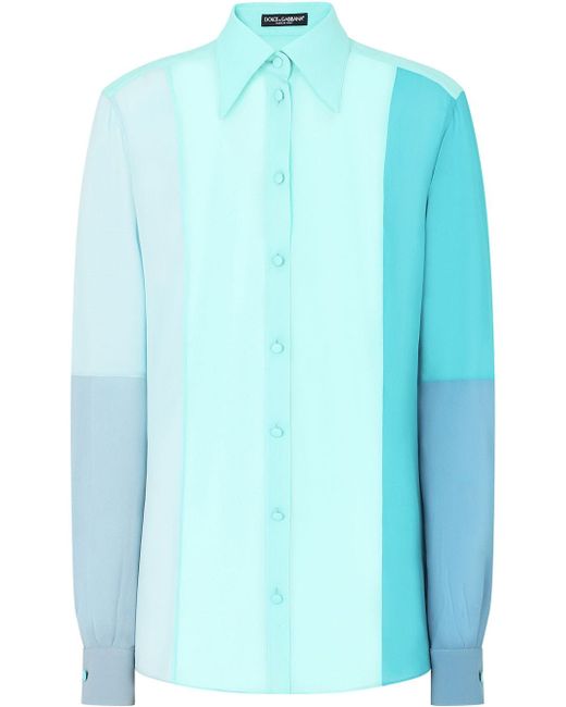 Dolce & Gabbana colour block long-sleeve shirt
