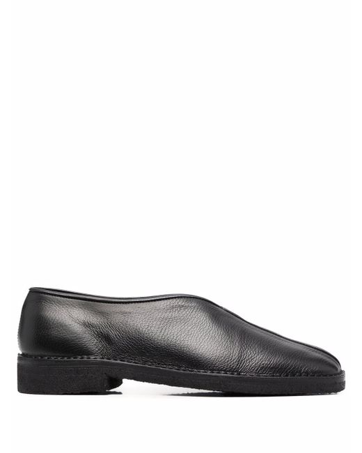 Lemaire grained leather slippers