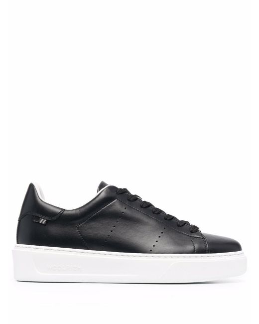Woolrich perforated-detail leather sneakers