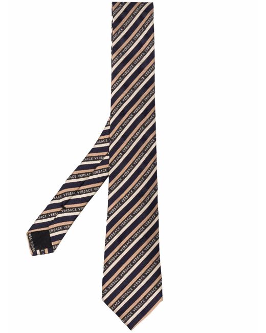 Versace diagonal-stripe tie