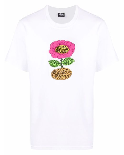 Stussy Sunflower logo-print T-shirt