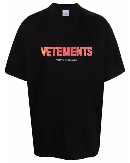 Vetements logo-print crew-neck T-shirt