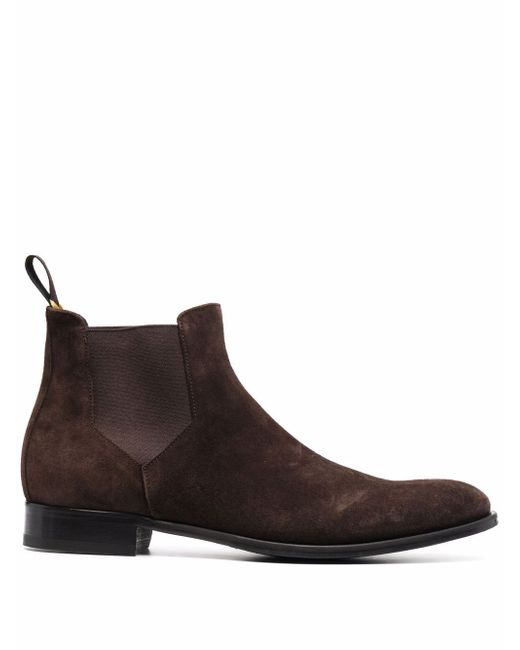 Canali low-heel suede ankle-boots