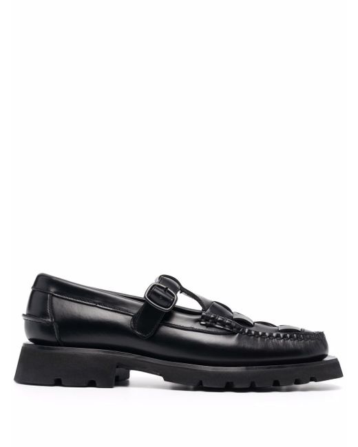 Hereu woven-panel loafers