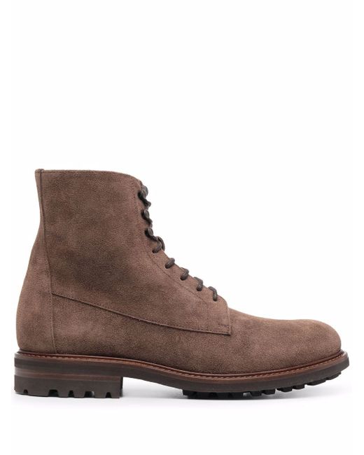 Brunello Cucinelli lace-up suede boots