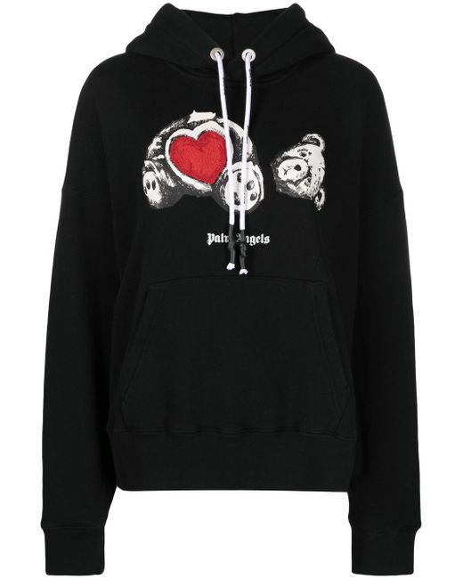 Palm Angels Bear In Love logo hoodie