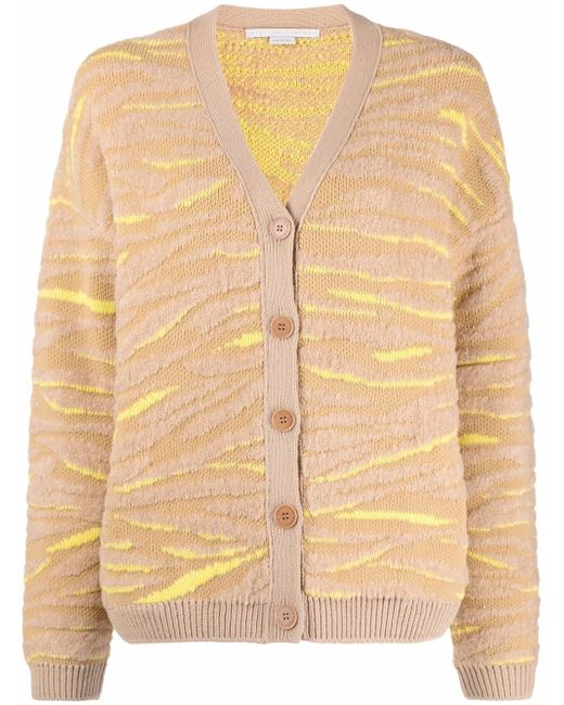 Stella McCartney tiger-pattern knitted cardigan