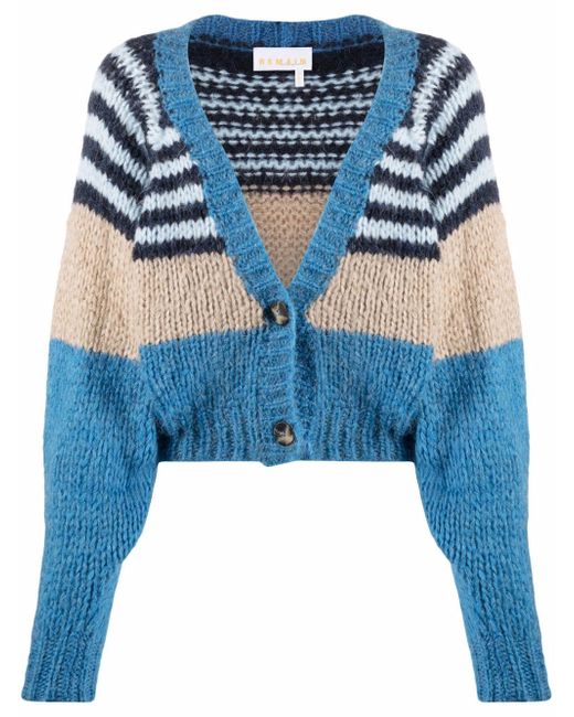 Remain colour-block knitted cardigan