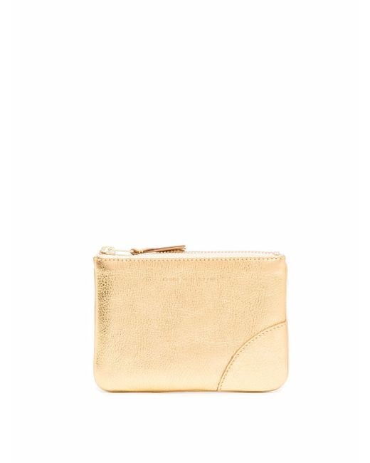 Comme Des Garçons Small logo-embossed leather pouch