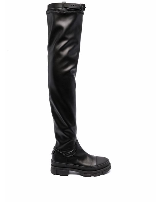 Philosophy di Lorenzo Serafini belted thigh-length leather boots