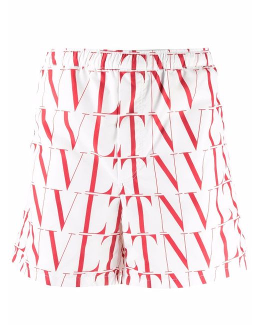 Valentino VLTN-print swim shorts
