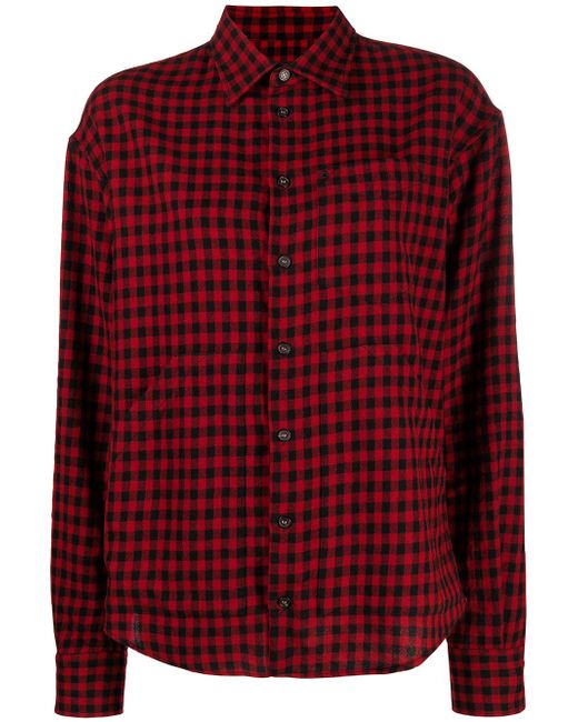 Dsquared2 gingham check wool shirt
