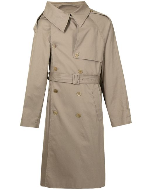 Balenciaga asymmetric-lapels trench coat