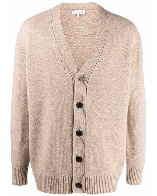 Mackintosh V-neck long-sleeve knitted cardigan