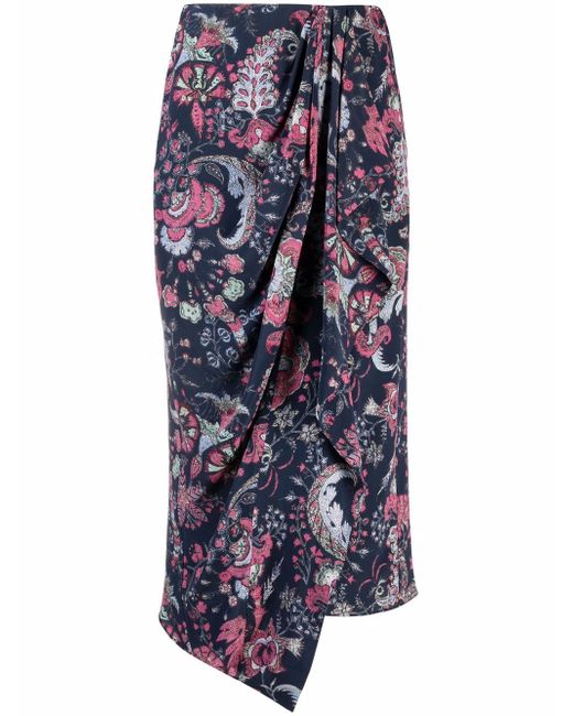 Isabel Marant paisley-print draped skirt