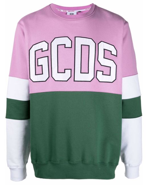 Gcds colour-block logo-print sweatshirt