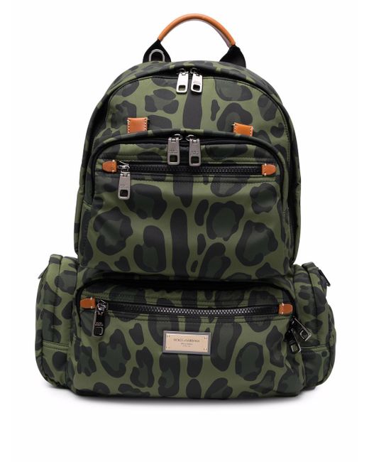 Dolce & Gabbana leopard-print backpack