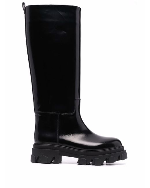 Gia Couture leather chunky-sole boots