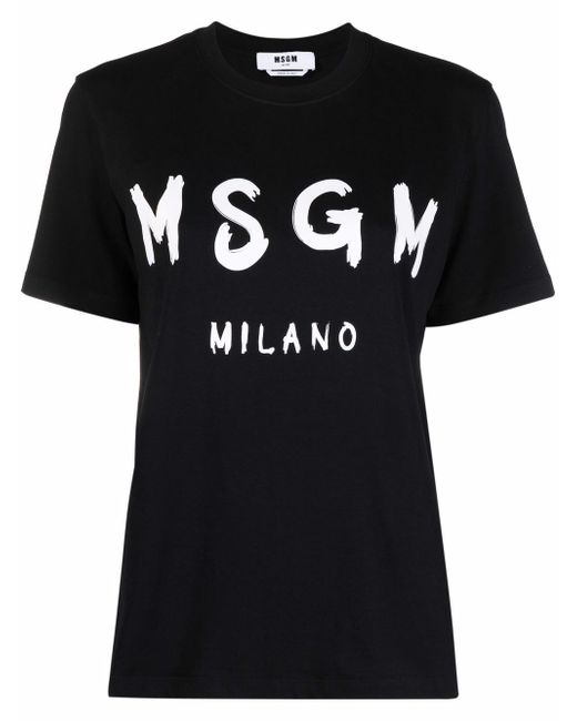 Msgm logo-print short-sleeved T-shirt
