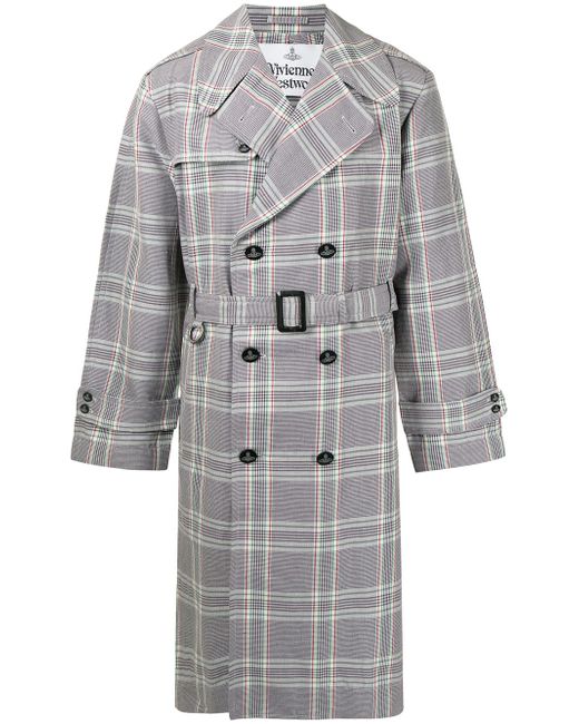 Vivienne Westwood checked double-breasted trench coat