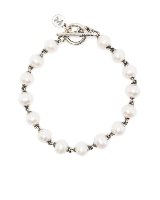 M Cohen pearl-embellished chain bracelet