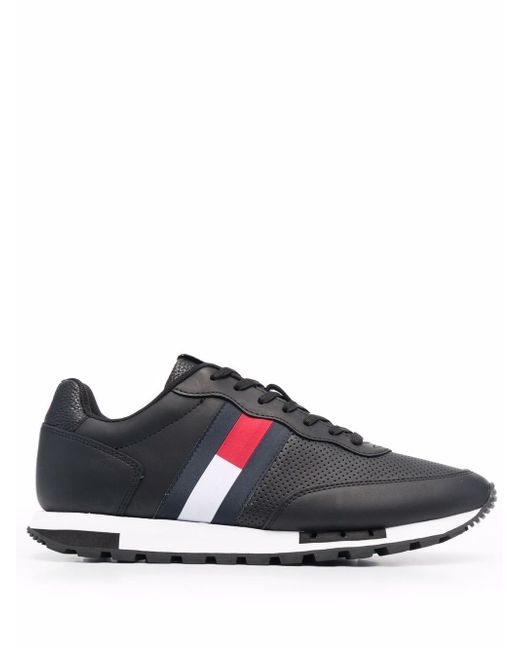 Tommy Jeans retro leather runner trainers
