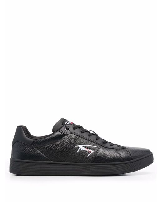 Tommy Jeans Leather cupsole signature trainers