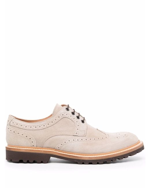 Eleventy lace-up suede brogues