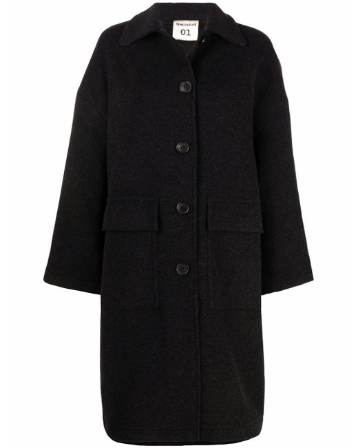 Semicouture single-breasted buttoned coat