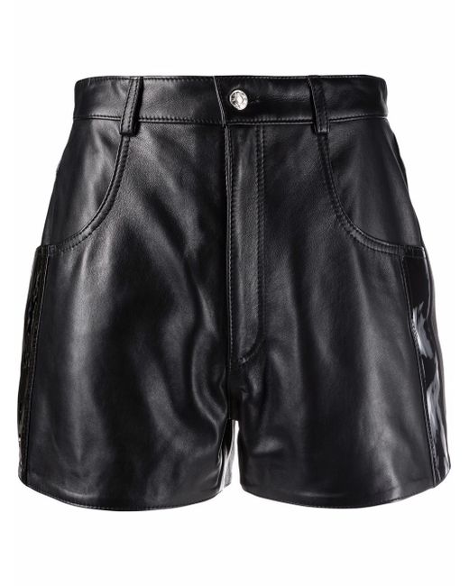 Manokhi high-waisted leather shorts