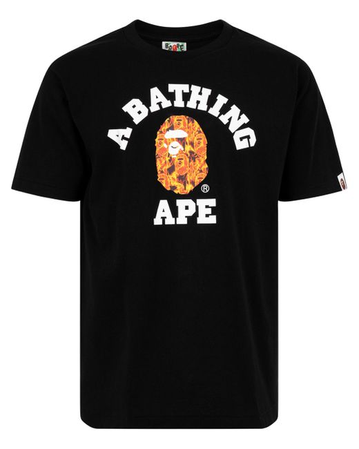 A Bathing Ape Bape Flame College T-shirt