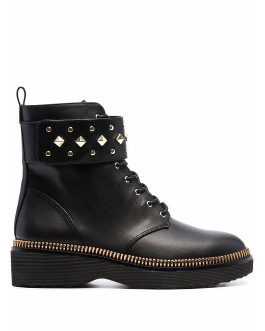 Michael Michael Kors Haskell spike-strap leather boots
