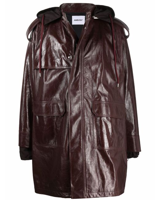 Ambush zipped-up leather coat