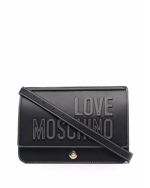 Love Moschino raised logo crossbody bag
