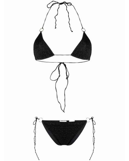 Oséree Lurex triangle-cup bikini set
