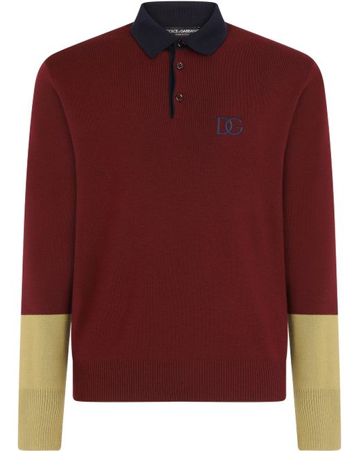 Dolce & Gabbana colour-block virgin wool sweater