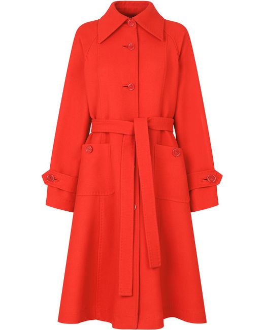 Dolce & Gabbana belted A-line trench coat