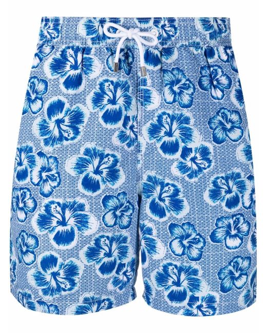 Hackett floral-print drawstring-waist swim shorts
