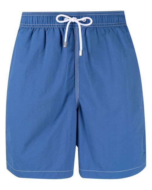 Hackett logo-patch flap-pocket swim shorts