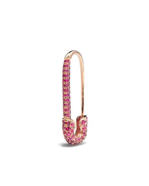 Anita Ko Safety-Pin ruby-embellished earring