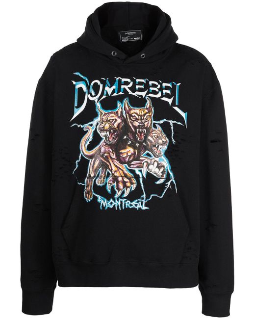 Dom Rebel Canine graphic-print pullover hoodie