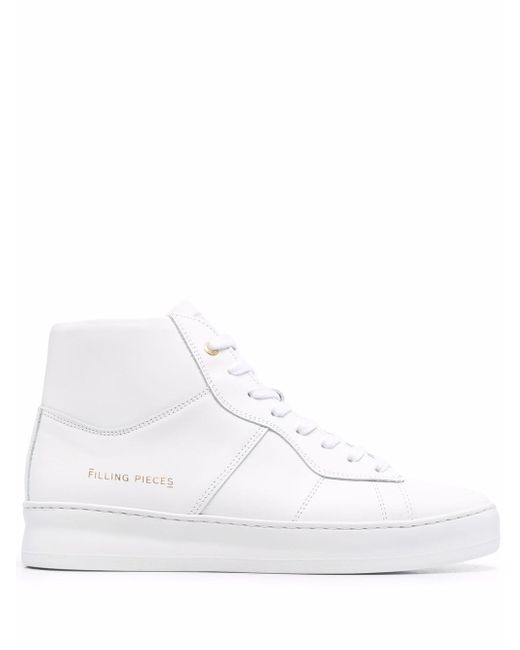 Filling Pieces high-top panelled leather sneakers