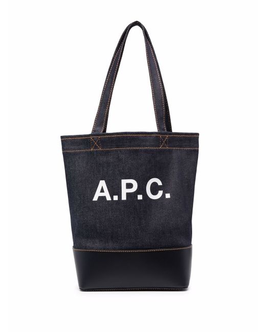 A.P.C. . denim logo shoulder bag