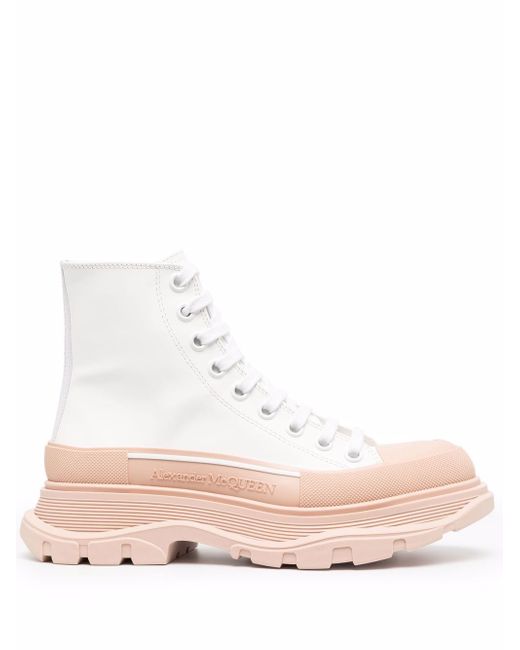 Alexander McQueen Tread Slick lace-up ankle boots