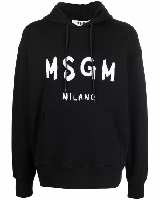 Msgm logo print hoodie
