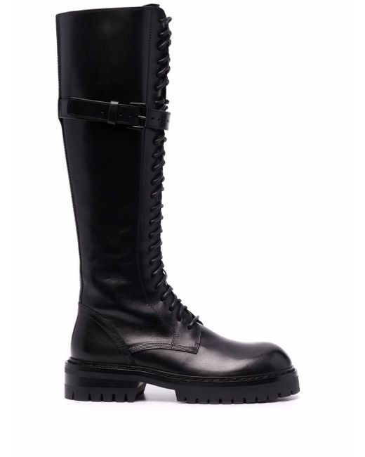 Ann Demeulemeester buckle-fastening leather combat boots