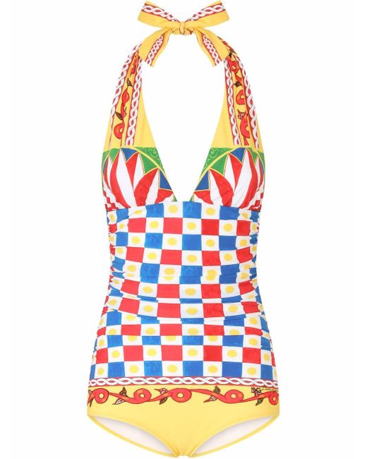 Dolce & Gabbana Carretto-print swimsuit