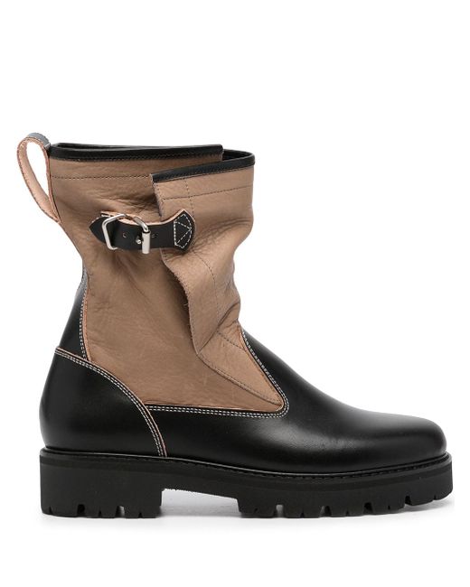 Y's panelled ankle boots